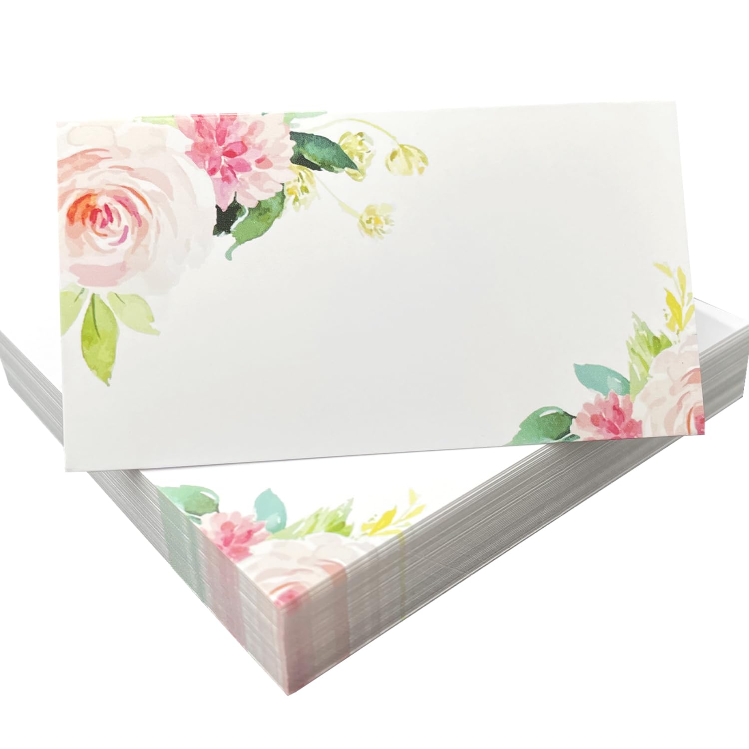 Lot De 50 Marque-Places Table Mariage - Cartes Nom Tente Pliable - Blanc Élégant