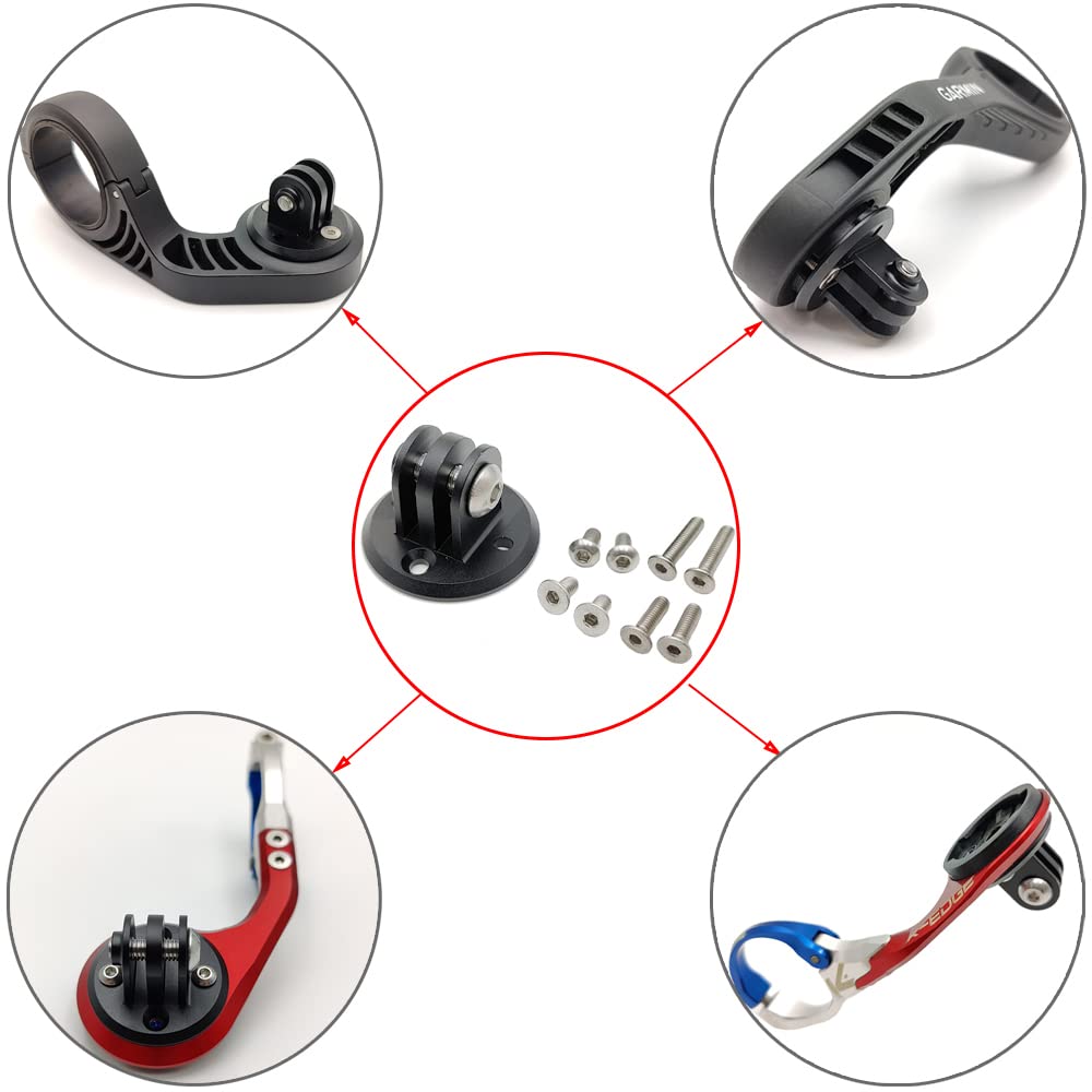 Cestbon Adaptador Combo de Montaje para Garmin Edge Compatible con Cámara o Faro, Adaptador Universal Extendido de Montaje Frontal de Liberación Rápida