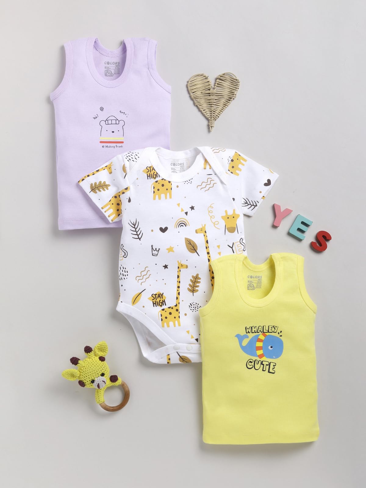 Peek A Boo by Rupa - Juego de regalo para bebé, perfecto para baby shower, 100% algodón, ultra suave, transpirable
