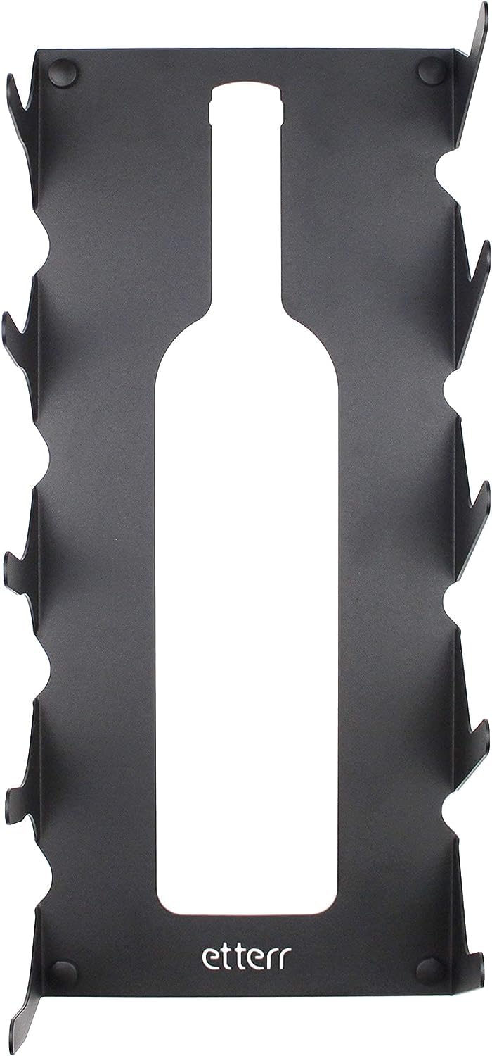 Lot de 2 Casier à Bouteilles | pour 5 Bouteilles | 100% Acier | Fabriqué en Europe | Range Bouteille | Porte Bouteille | Range Bouteille Vin | Porte Bouteille Mural | Rangement Bouteille