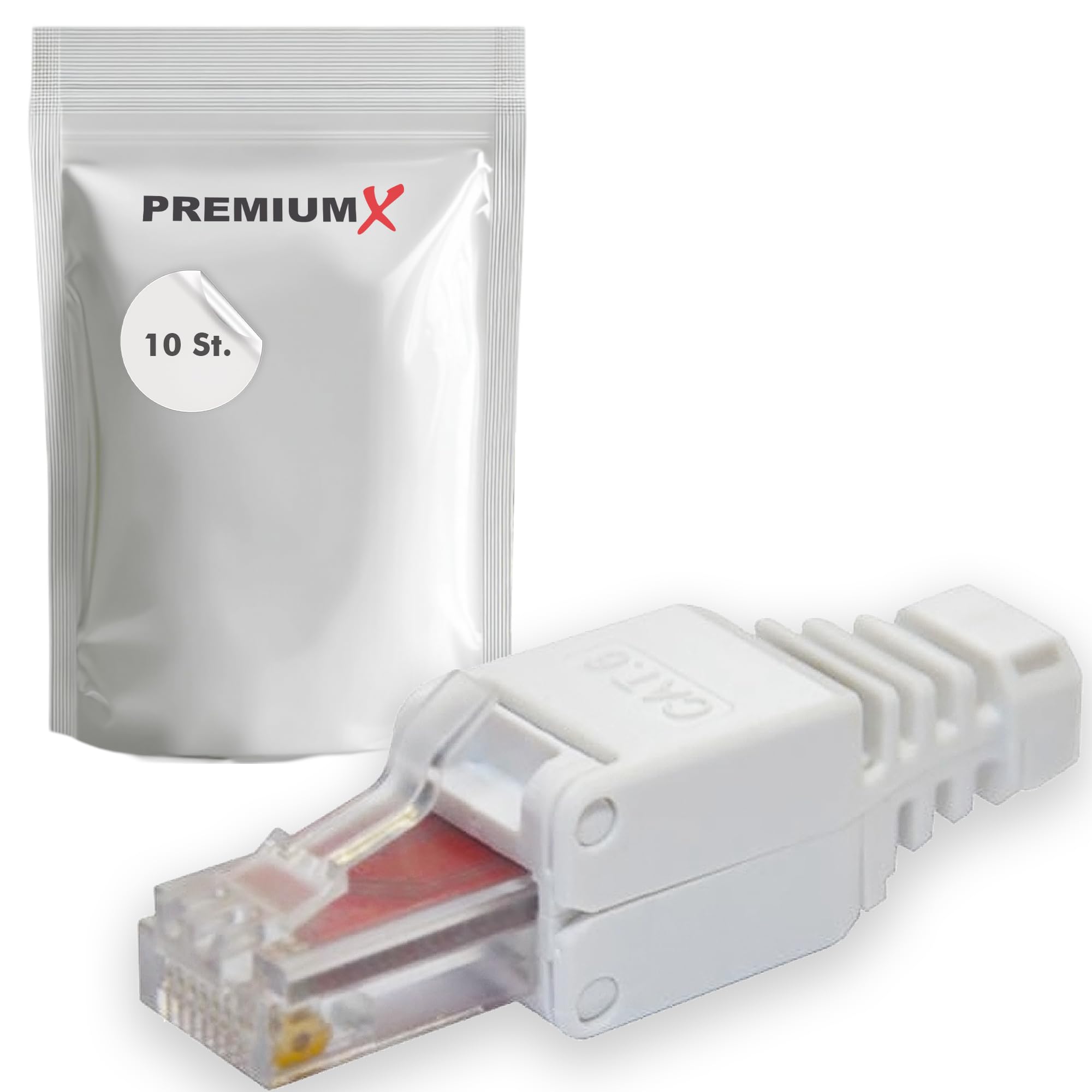 NEXMEX 8 connettori di rete RJ45 CAT 6 senza attrezzi da 250 MHz UTP