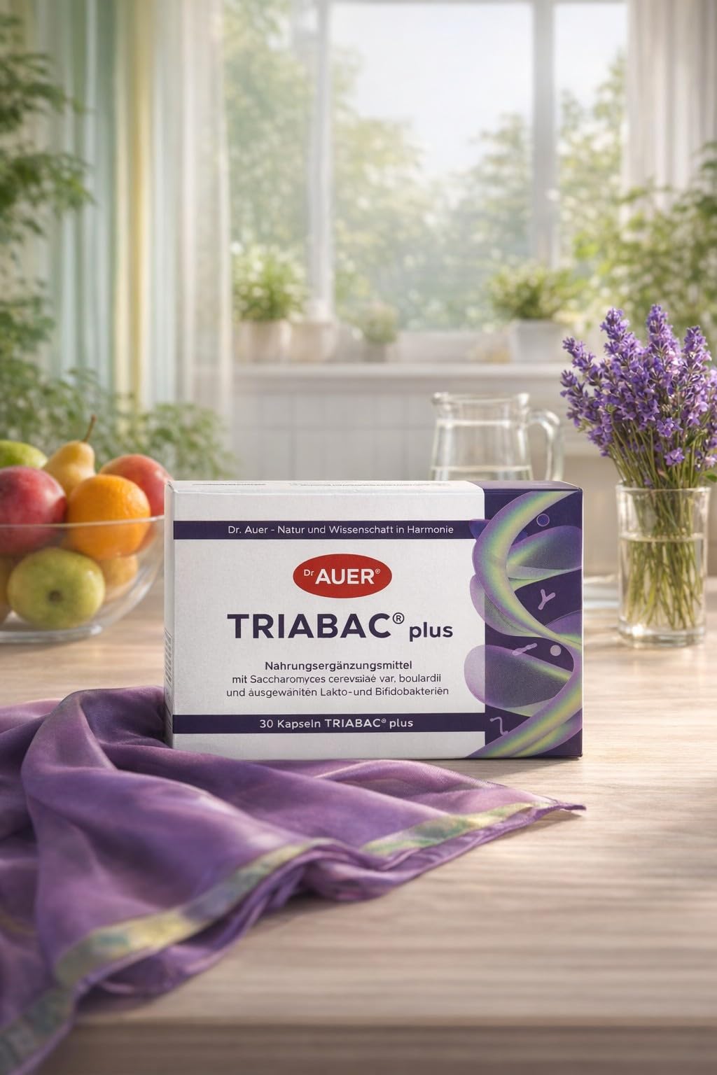 TRIABAC® plus - Nahrungsergänzungsmittel mit Saccharomyces cerevisiae var. boulardii und ausgewählten Lakto- und Bifidobakterien, 30 Kapseln, MADE IN AUSTRIA