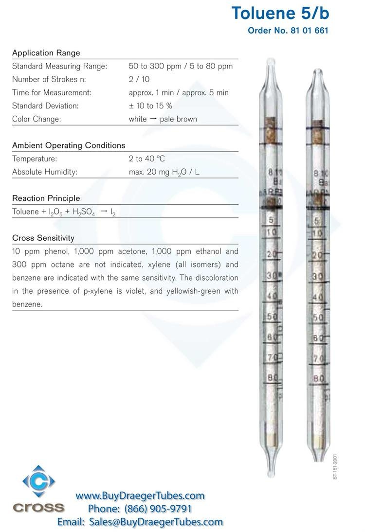 Tube, Toluene, Ethylmercaptan, PK 10 Science Lab Gas Handling