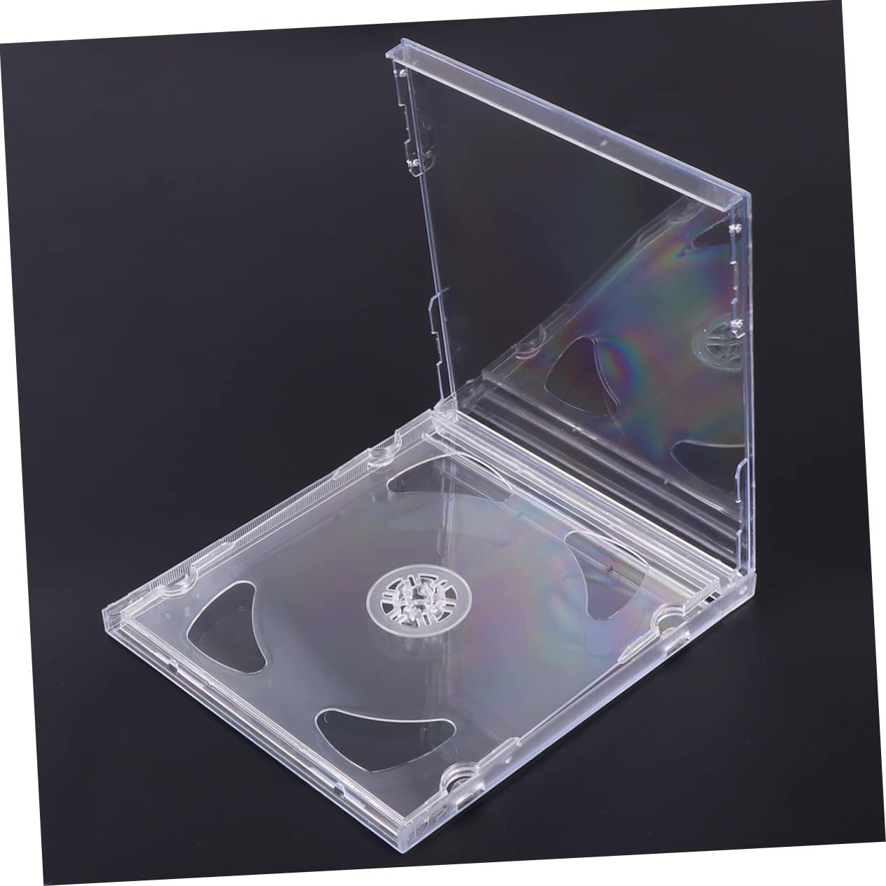 Custodia CD Trasparente in Plastica, Contenitore per 2 CD o Dvd, Confezione da 10 Pezzi, Facile da Trasportare, per Video Nozze e Diario Ragazzo Ragazza