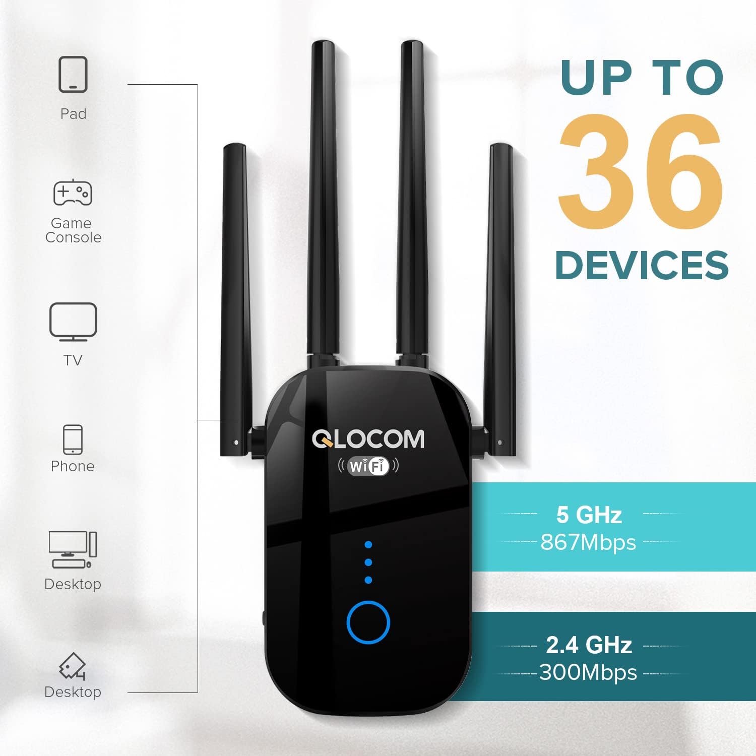 Range Extender Dual Band 5GHz Home Covers BigaMart