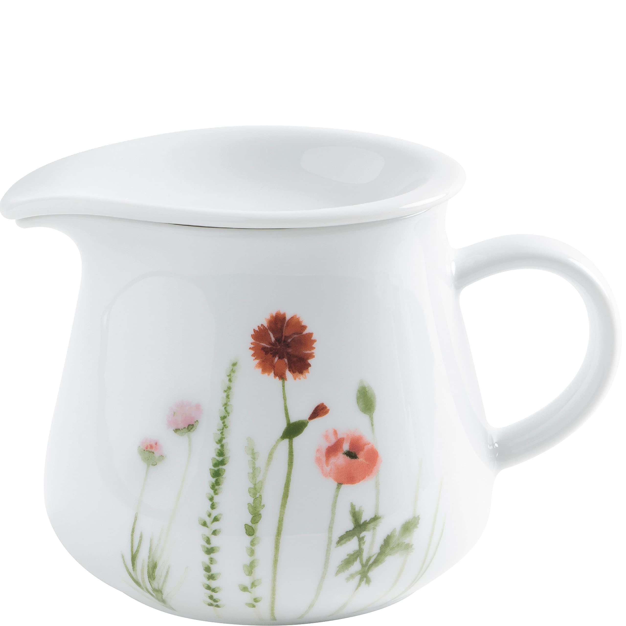KAHLA 39C108A76875C Five Senses Wildblume Mini-Krug 0,50 l + Deckel-Dip 11 cm | florale Kanne mit Deckel aus Porzellan