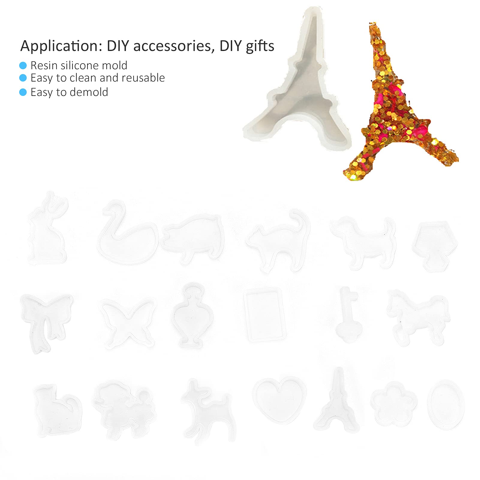 Noël Boucles D'Oreilles Résine Époxy Moule Oreille Danglers Pendentifs Silicone Moule Bricolage Artisanat Bijoux Collier Outil De Coulée