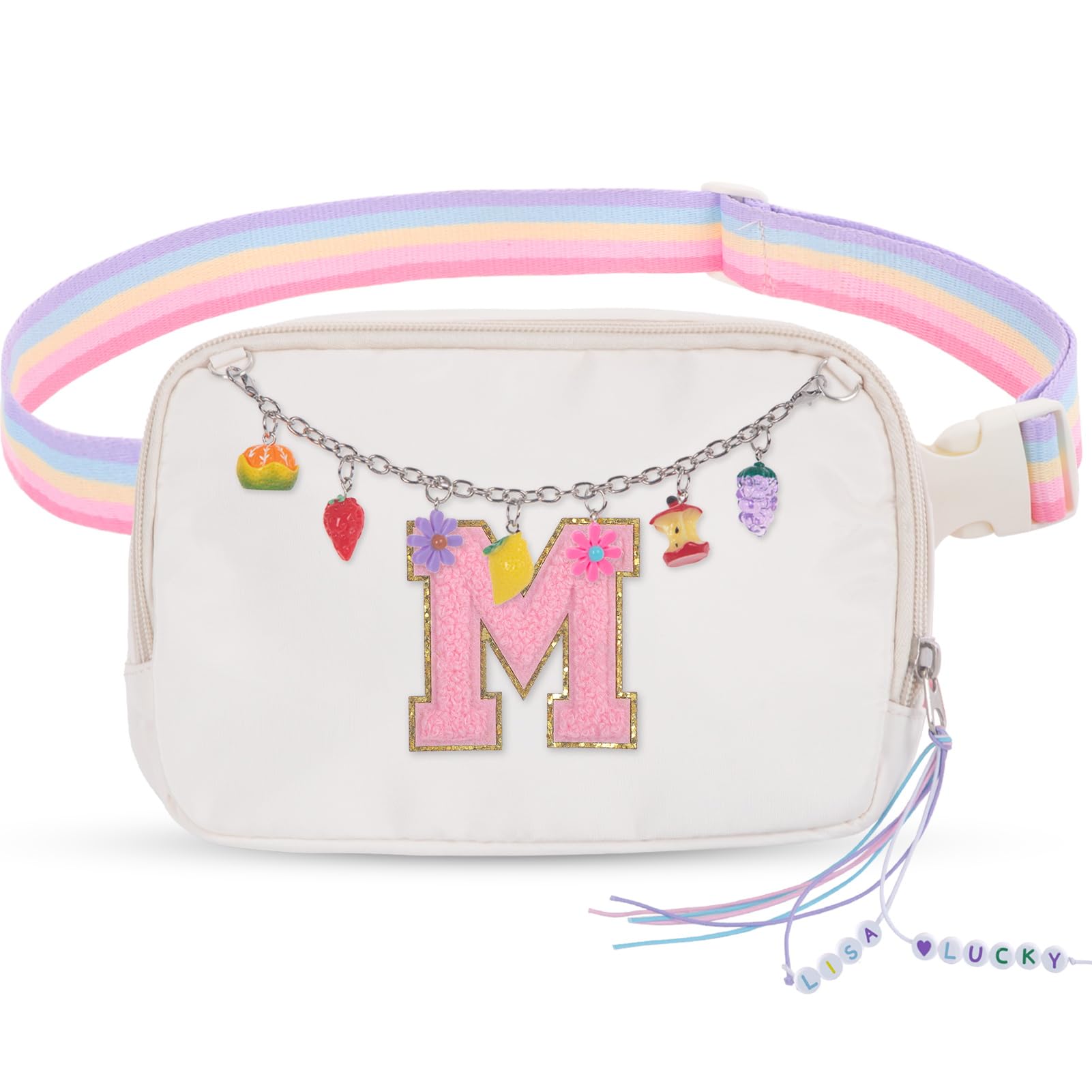 Small Fanny Pack Crossbody for Girls Women,Belt Waist Bag Pack for Women Girls,Womens Girls Fanny Pack (M, Pink)