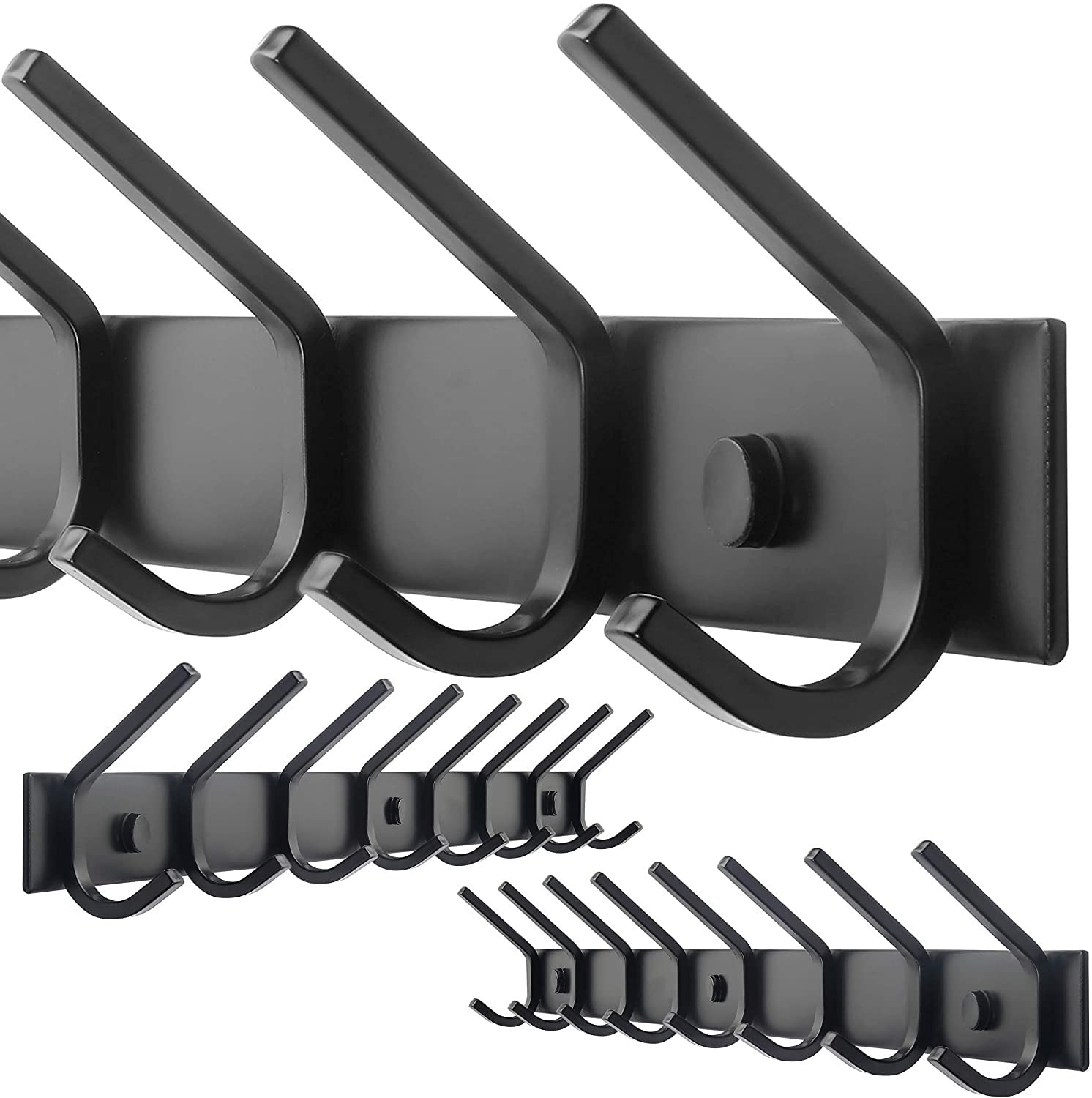 Ganci Appendiabiti Da Parete Nero - 2 Pezzi Stile Vintage Per Interni Ed Esterni - Foto 8