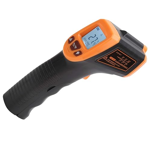Pistola de medición de temperatura, termómetro infrarrojo, termómetro industrial, con pantalla LCD GM320S para tuberías de agua caliente, superficie