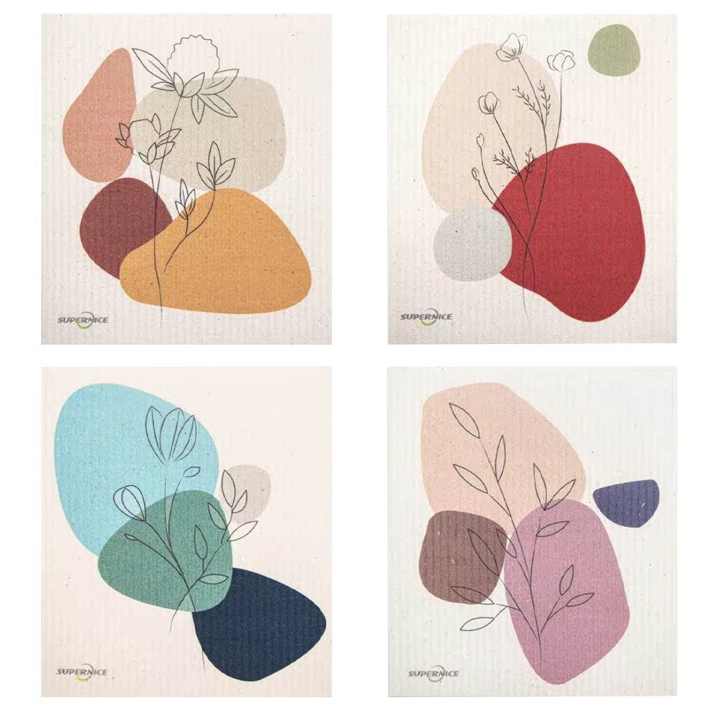 Strofinacci Svedesi Per Cucina - Set 4 Pezzi Lavabili E Assorbenti - Foto 5