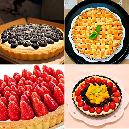 Gutsdoor Tart Pan 12 Inch with Removable Bottom Quiche Pan Nonstick Round Quiche Pie Pan (12 Inch) - Thumbnail 7