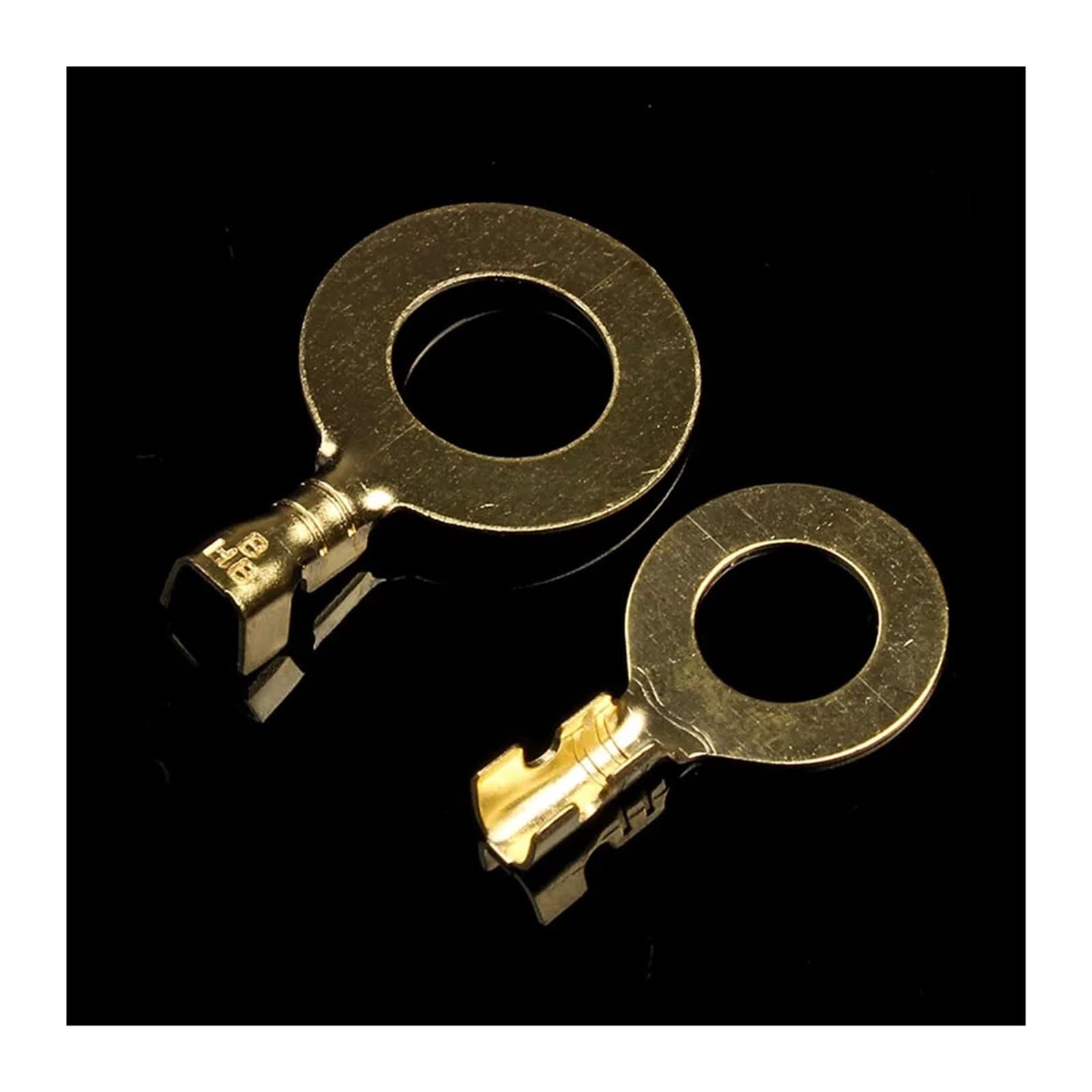 230 Stück M3/M4/M5/M6/M8/M10 Ringkabelschuh Ringöse Kupfer-Crimp-Anschlusskabelschuh-Drahtverbinder Nicht isoliertes Sortimentsset