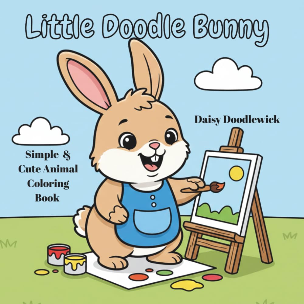 Little Doodle Bunny: Simple & Cute Animal Coloring Book