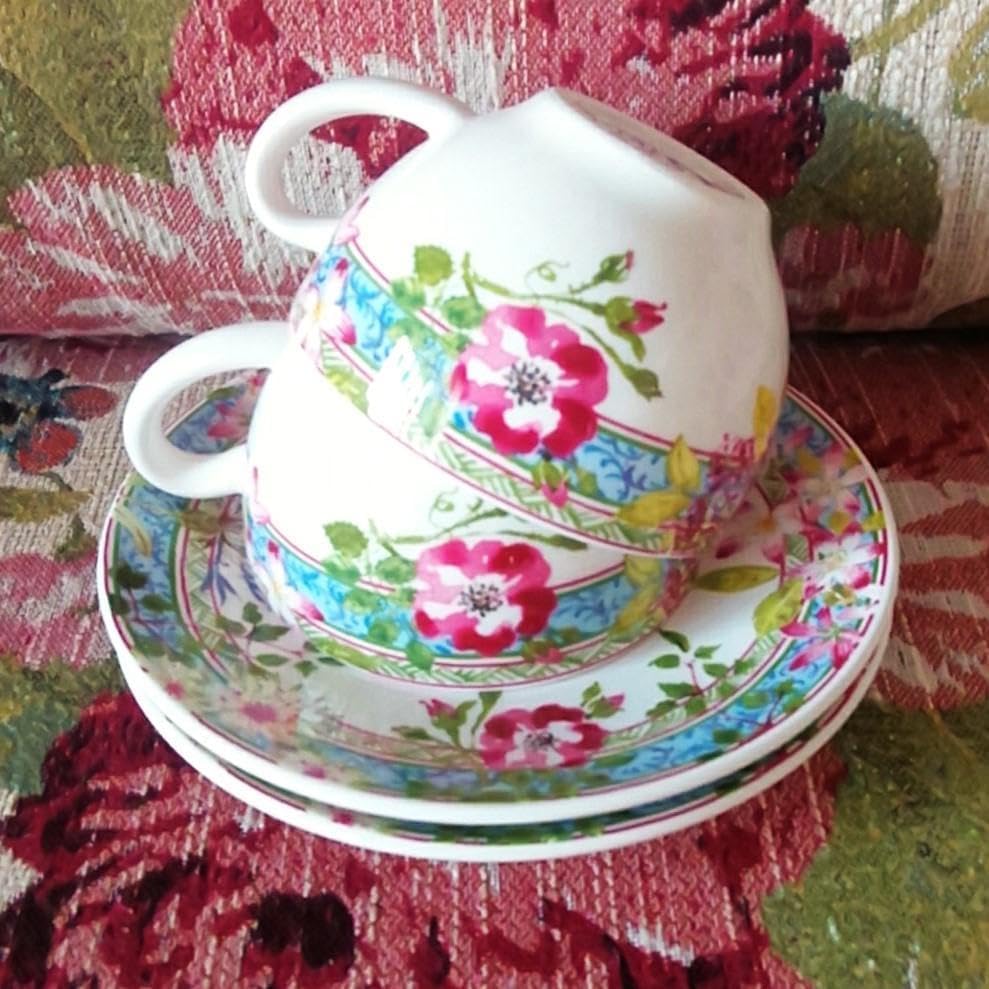 箱入2客 GIEN ミルフルール カップ&ソーサー ジアン デザートプレート