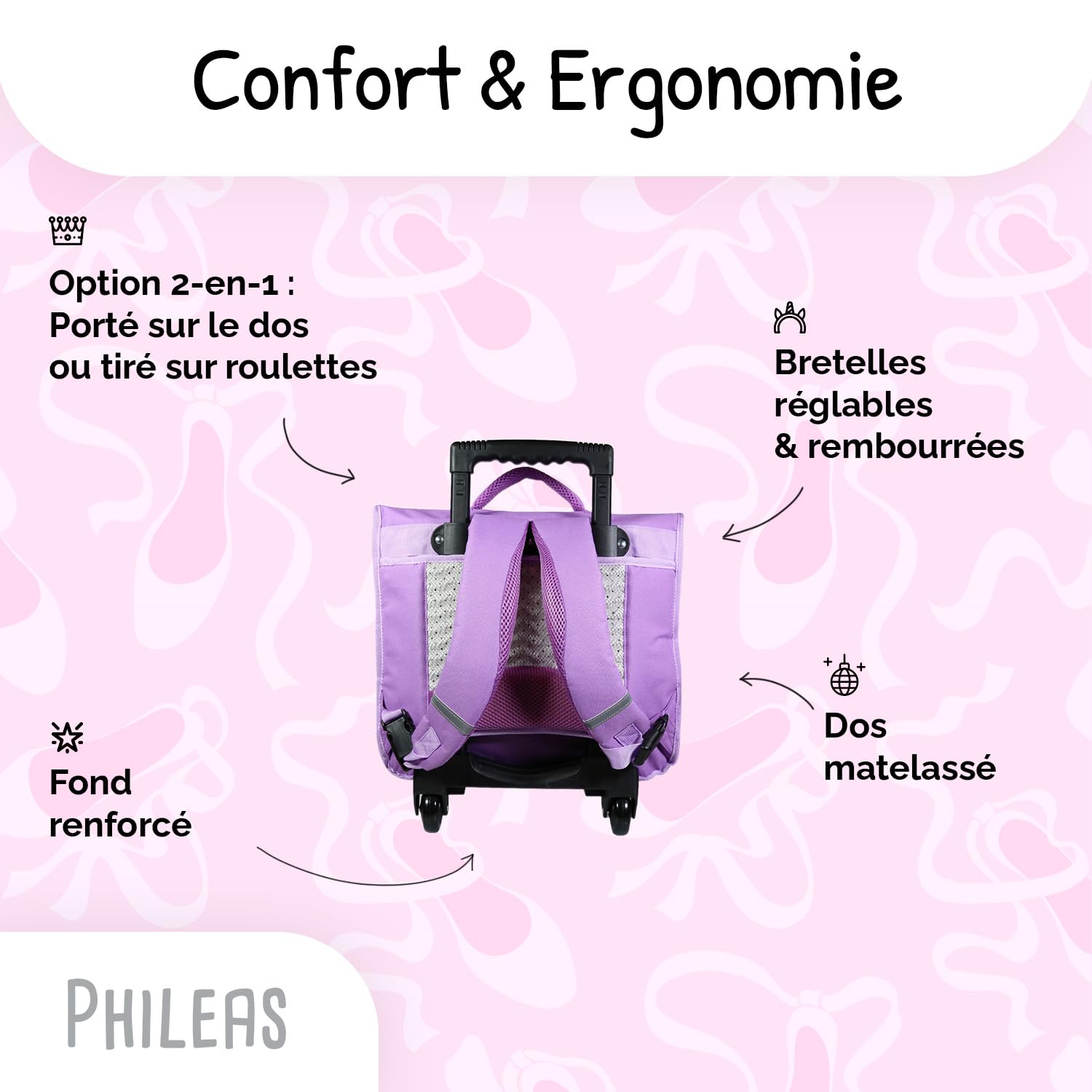 Bagtrotter - Cartable Primaire Fille - 38 cm - Grand Rangement - Tons Bleu & Violet - Différents Modèles & Licences