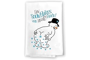 Christmas Decorative Beach Hand Towels: Snowflakes and Snowmen