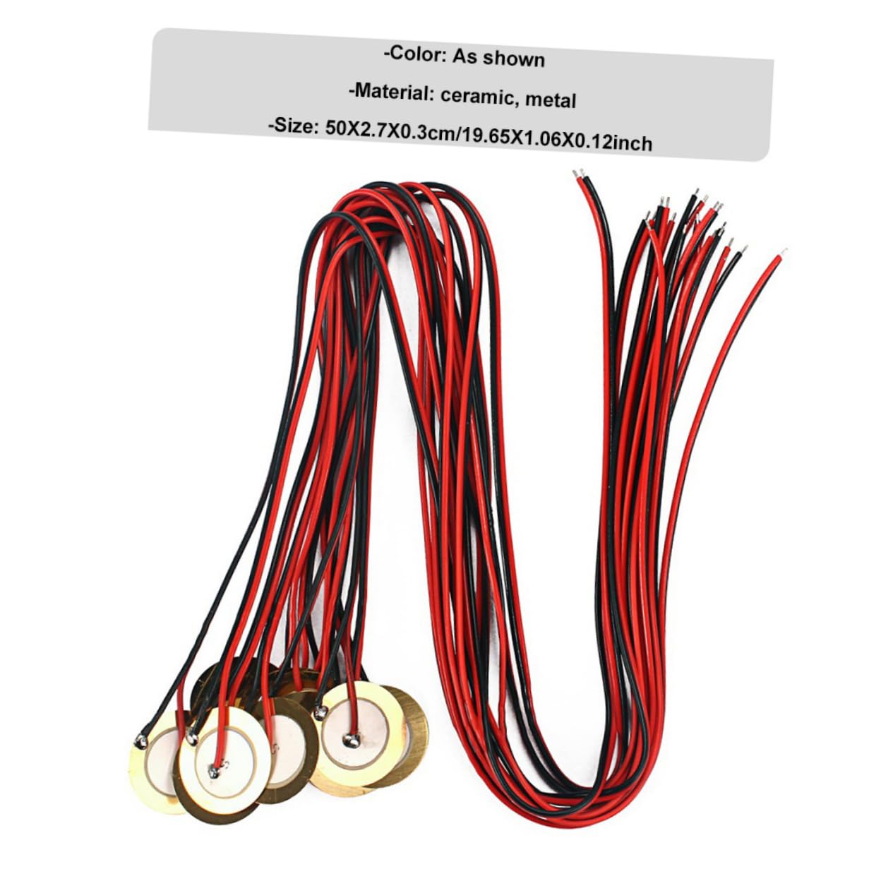 ibasenice 12pcs Piezo Discs Drum Disc Sounder Piezo Transducers Drum Acoustic Sensor