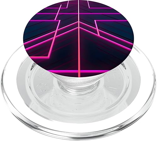 Retrowave 80s Purple Vaporwave Synthwave PopSockets MagSafe PopGrip for iPhone