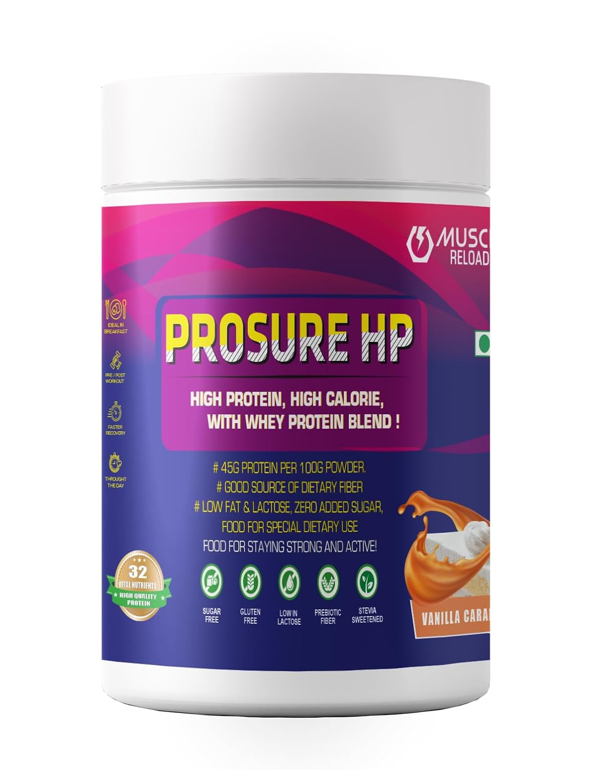 Muscle Reload Prosure HP High Fiber & Zero Added Sugar Protein Powder