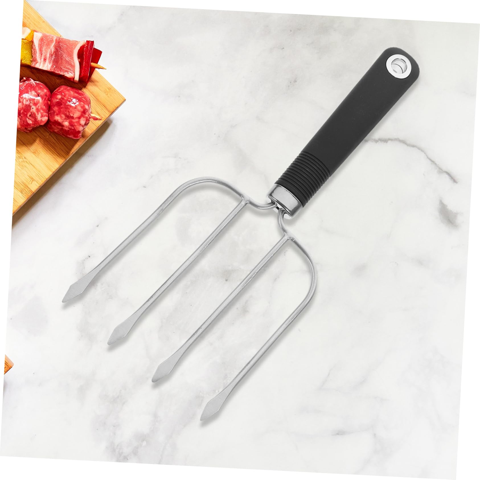 MAGICLULU Set Di 2 Forchette Da Barbecue in Acciaio Inossidabile Forchette Per Tacchino Per Arrosto Meccanismo Di Bloccaggio Per Intaglio