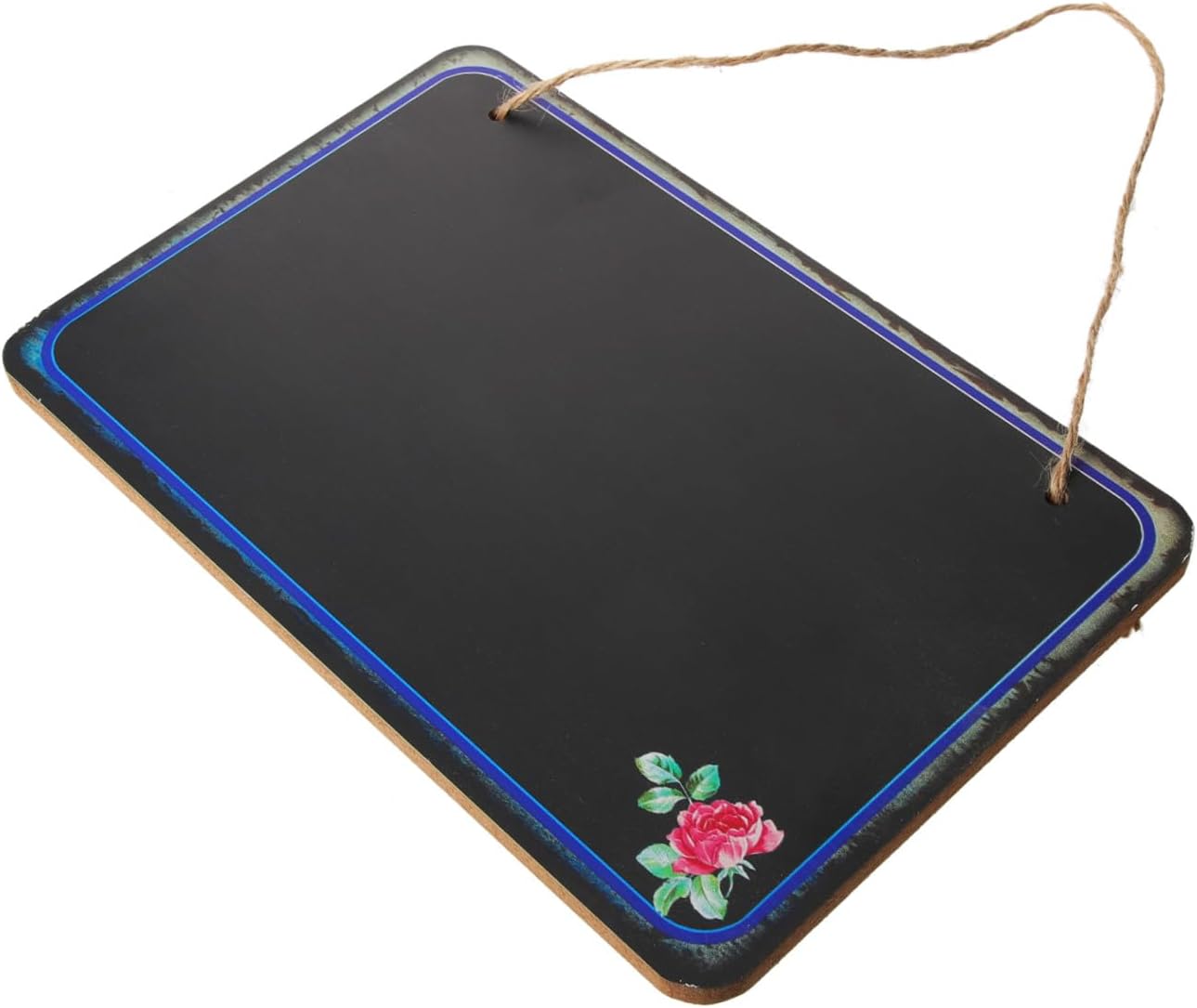 Chalkboard Message Board Decorative with Hanging Rope Rectangular