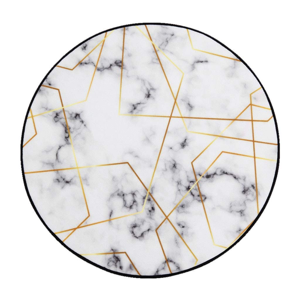 ZYYJ YF-Carpet Round Geometric Pattern Rug Living Room Bedroom Bed Side Decorative Carpets Conference Hall Front Door Mat Microfiber Modern Concise Fashion Rugs,120cm