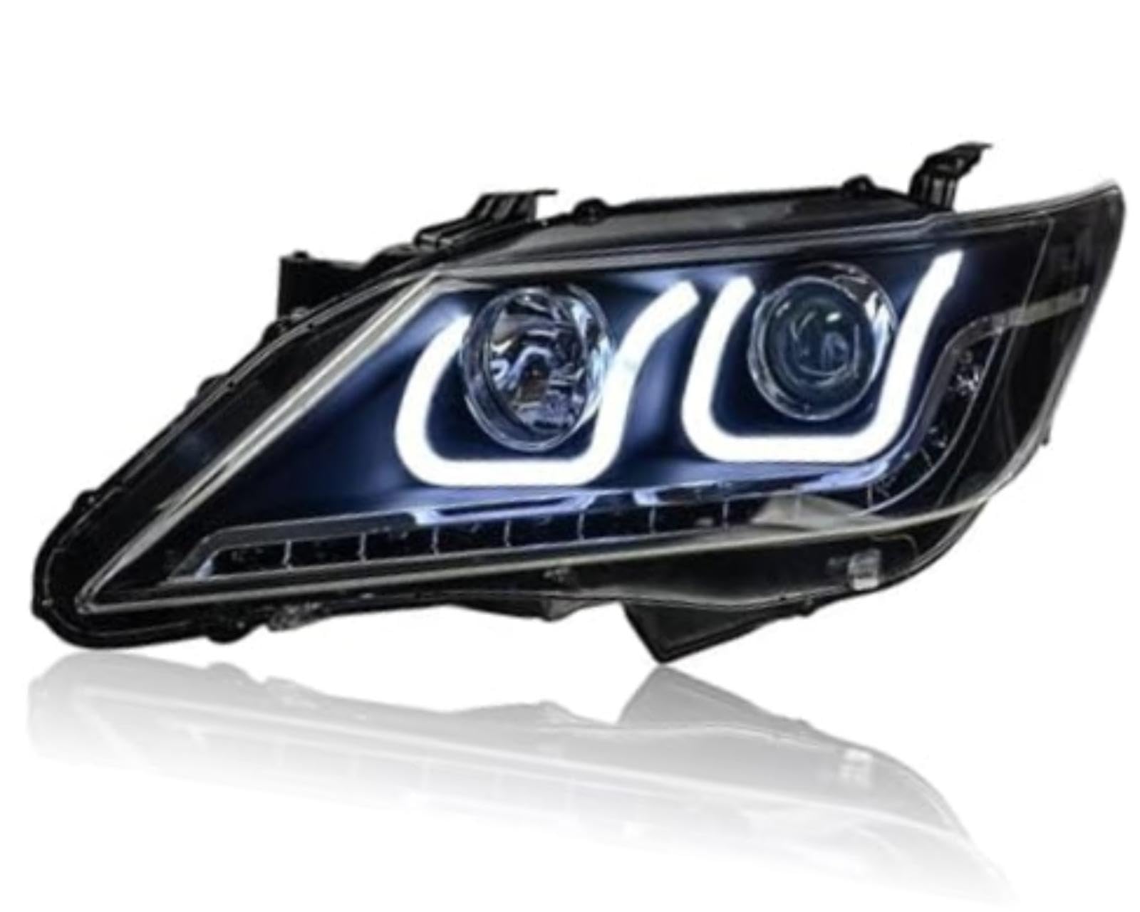 Dla TOYOTA, dla Camry V50 2012-2014 reflektor Car Styling Drl lampa czołowa Hid Bi Xenon przednie lampy reflektor włączony kierunkowskaz Lampka kontrolna lusterka bocznego Lampka
