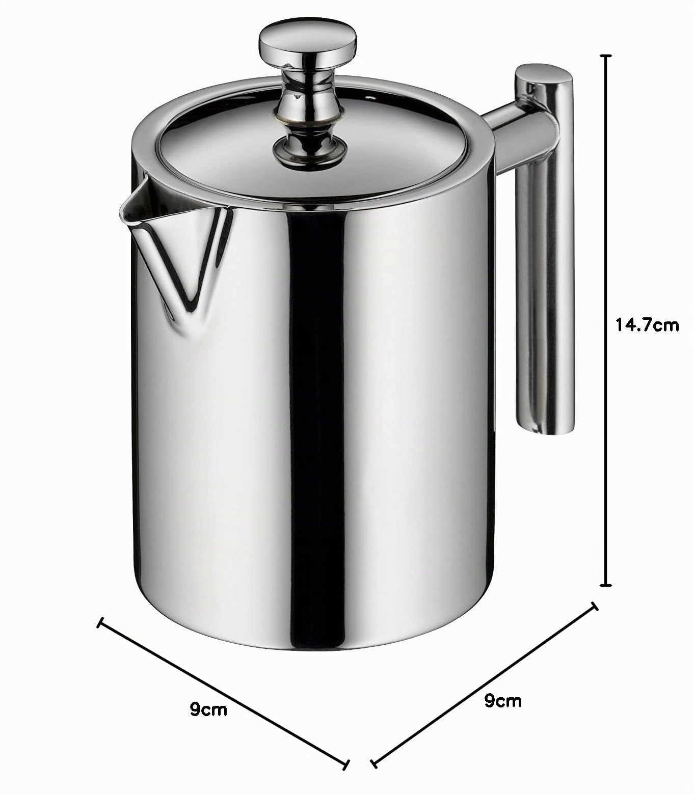 alfi Teiera con Filtro Integrato in Acciaio Inox, Lavabile in Lavastoviglie, Acciaio Inox, Infrangibile, 0.6 L, 2109000060