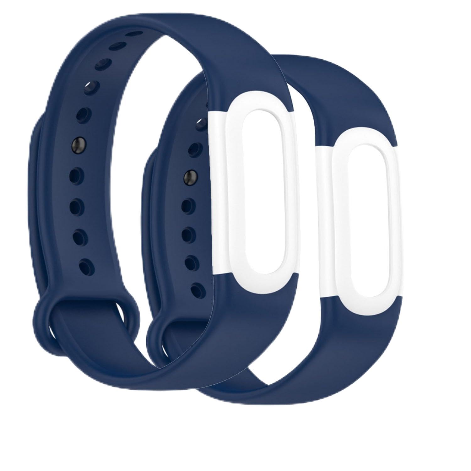 Band for Google Fitbit Air, Breathable Replacement Sport Strap with Classic Buckle, Water & Sweat Resistant, Adjustable Replacement Strap for Google Fitbit Air Fitness Tracker (2, Blue White)
