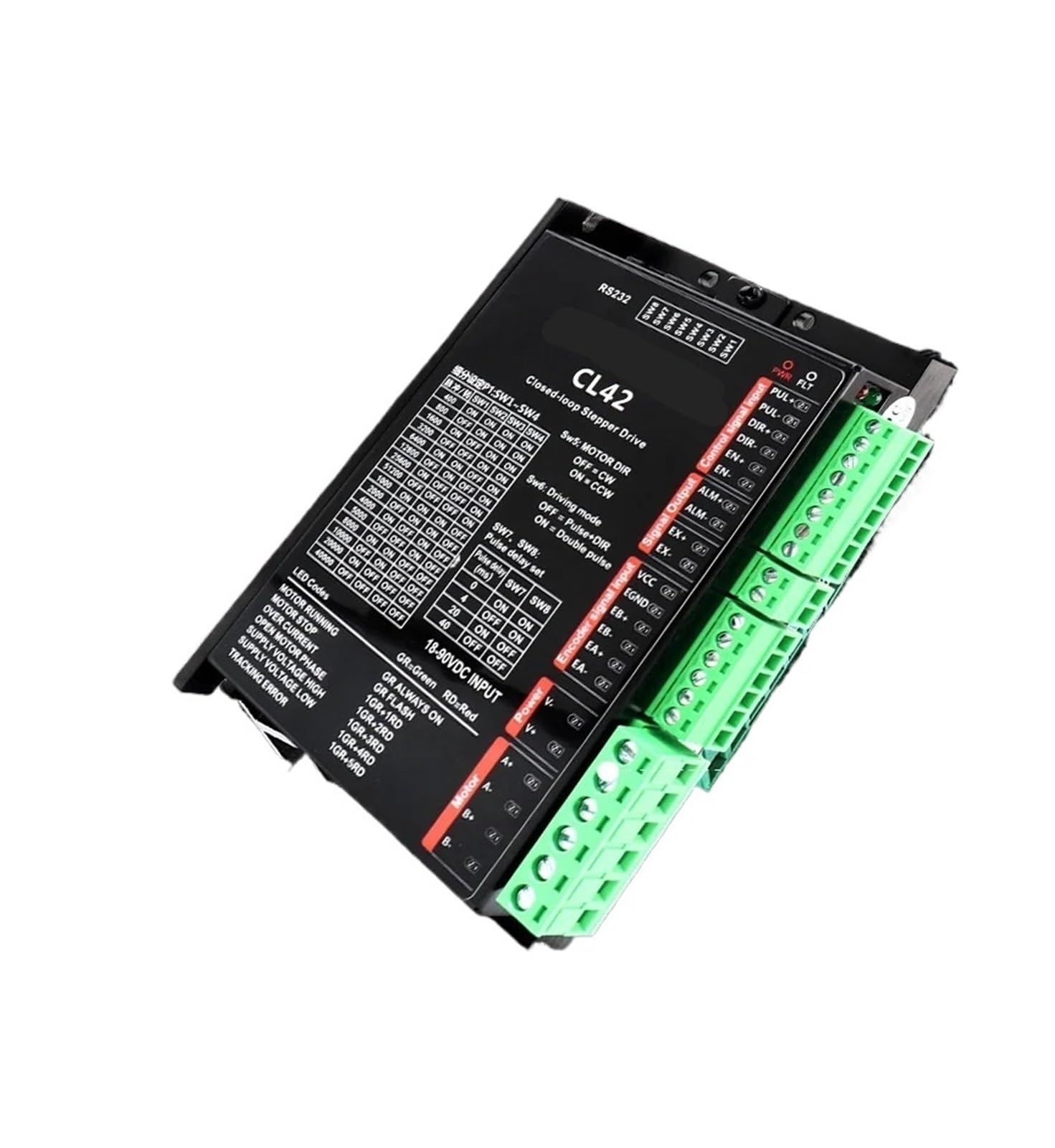 Schrittmotor-Treiber 42 Motor Hybrid Schrittmotor 42EH48A2001 Closed Loop Servo nema17 2,0 A 0,6 Nm 48 MM + CL42 Treiber CNC Controller Kit(42EH48-CL42 Sets)
