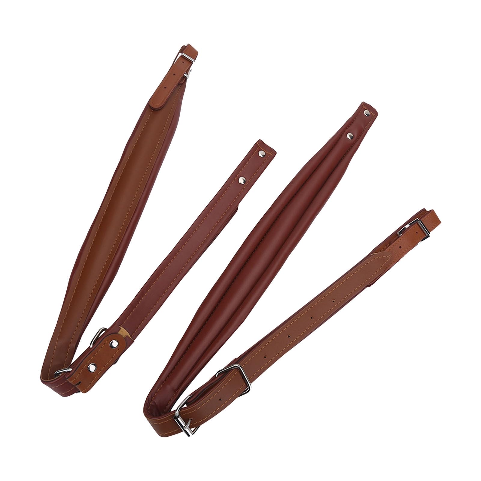 Akkordeon Gurte, Verstellbare PU Leder Akkordeonriemen, Schultergurte Für 16–120 Bass, Musikinstrument-Zubehör (Kaffee)
