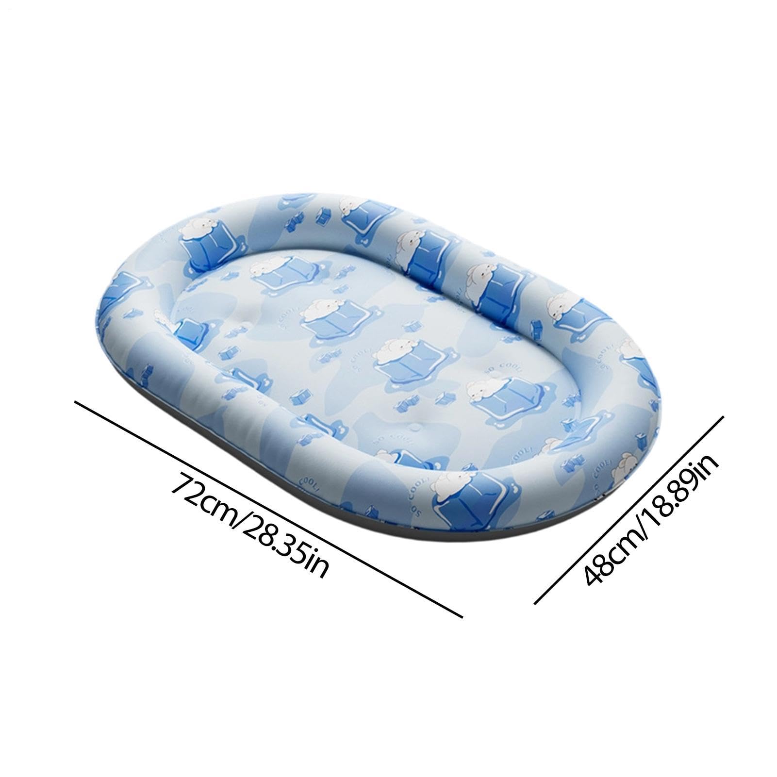 Tappetino Rinfrescante per Animali Domestici Cuccia Portatile con Cuscino | Coperta Rinfrescante Estiva per Cani Interni E Esterni Patio Casa Auto Viaggio Canile Gabbia
