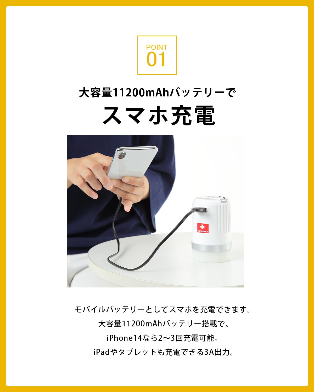 Amazon.co.jp: ランタン 充電式 LED 11200mAhバッテリー スマホ