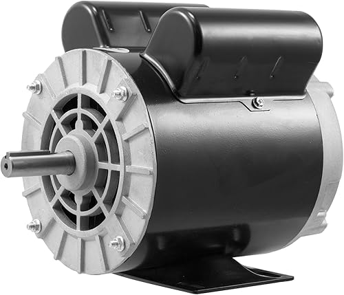 Miniatura 1 de VEVOR Compresor de aire motor eléctrico 5 HP SPL 3450 RPM 208-230 voltios 31 KW monofásico eje de llave de 56 marcos de 58 pulgadas 60 Hz rotación