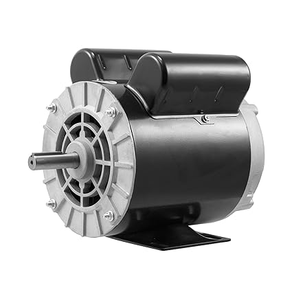 VEVOR 2HP Electric Compressor Motor, 115V/230V FLA-15.0A/7.5A 3450 RPM, 5/8'' Keyed Shaft 56 Frame 60Hz Electric Motor, Single Phase AC Motor for Air Compressors