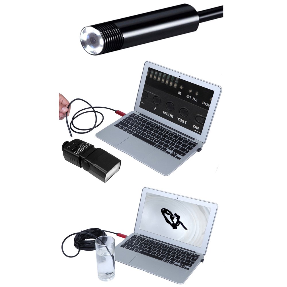 Nueva 2 en 1 7 mm Lens Endoscopio 6LED Android y PC – 5 M