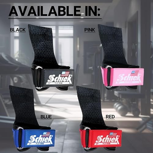 Miniatura 8 de Schiek Sports Model 1907 Platinum Edition Ultimate Grips - Correas de levantamiento de pesas 3 en 1, muñequeras y almohadillas de agarre, control