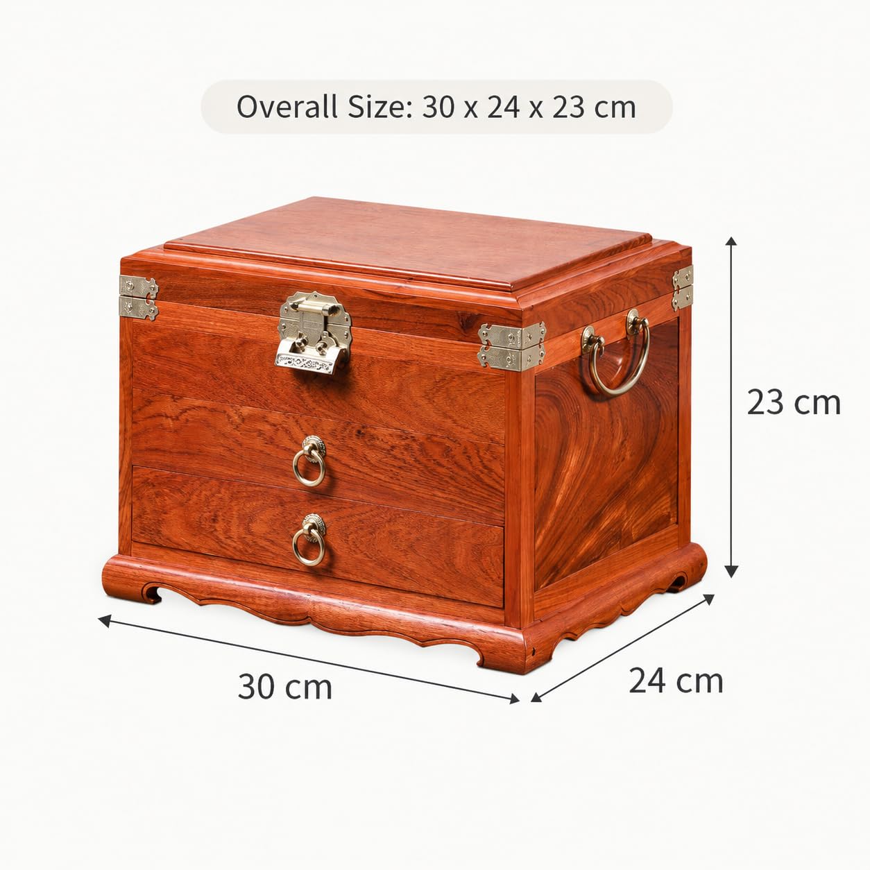 Wooden Jewelry Box Organizador para Anillos, Collares y Regalos