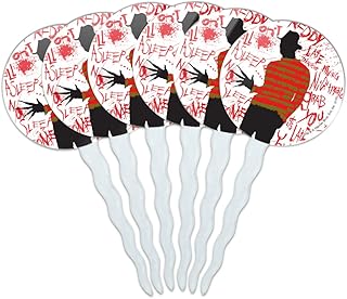 GRAPHICS & MORE A Nightmare on Elm Street Freddy Cupcake Picks Toppers Decoration Set of 6