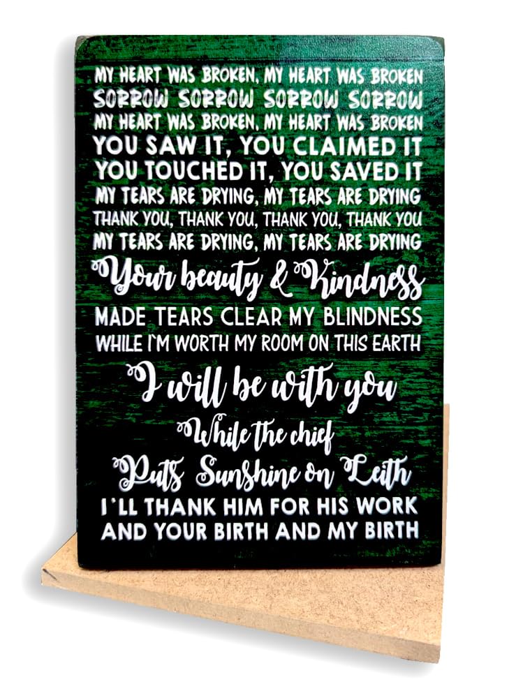 Hibs, Lyrics Hibernian Football Chant | While The Chief Puts Sunshine on Leith | Wooden Plaque
