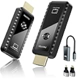 Wireless HDMI Transmitter and Receiver 328ft/100M, Wireless HDMI Extender Kit, Plug & Play, 4K Decode Support 2.4/5G for Streaming Video and Audio to Monitor from Laptop/Pc/Tv Box