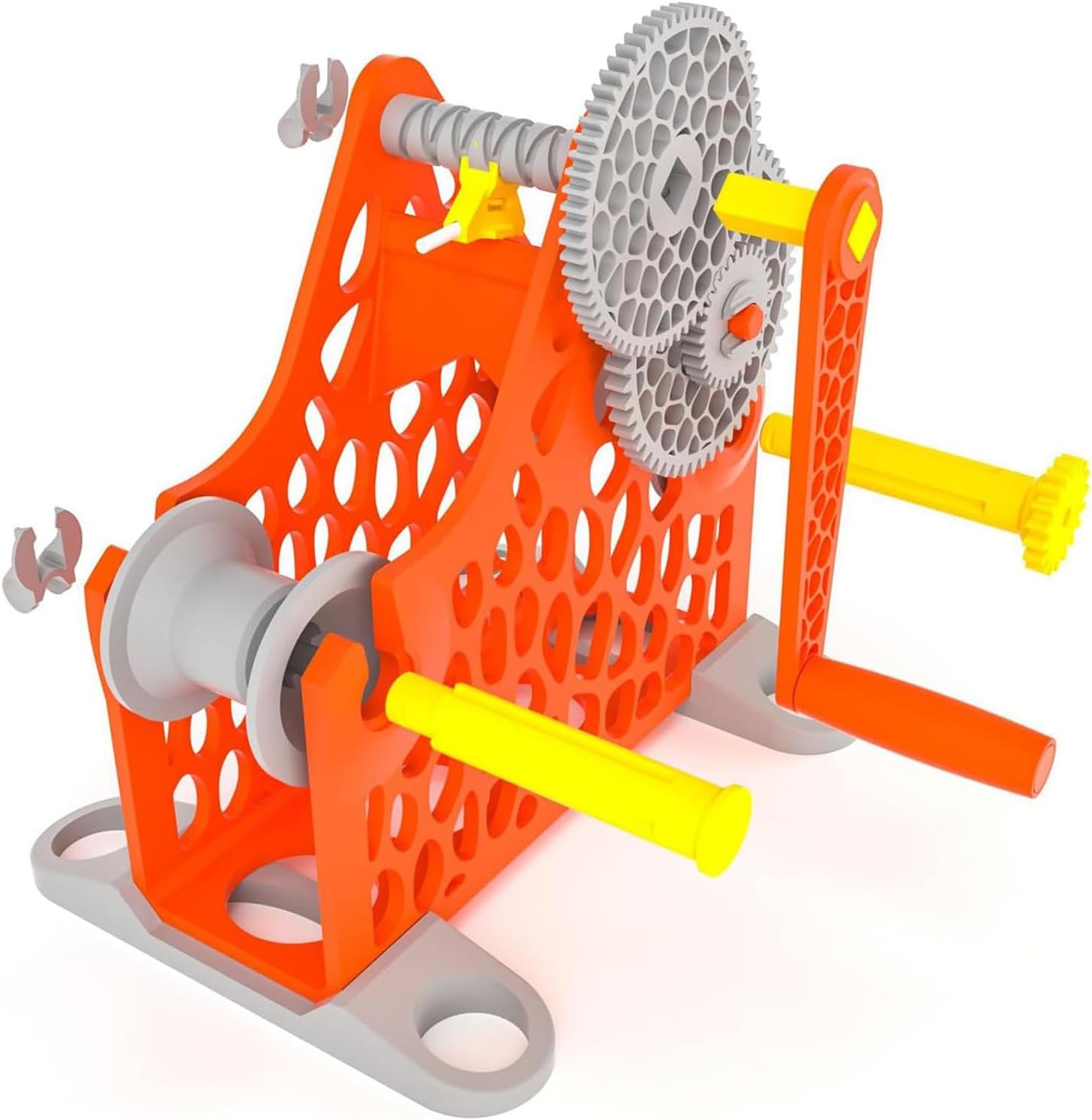 3D Printer Filament Retractor, Hand-cranked/Electric Dual-Purpose Winding Machine, Without Tangling, One-Button Switch, for 1Kg Spools, Removable Modular Design, for 3D Printing Enthusiasts, Welders,