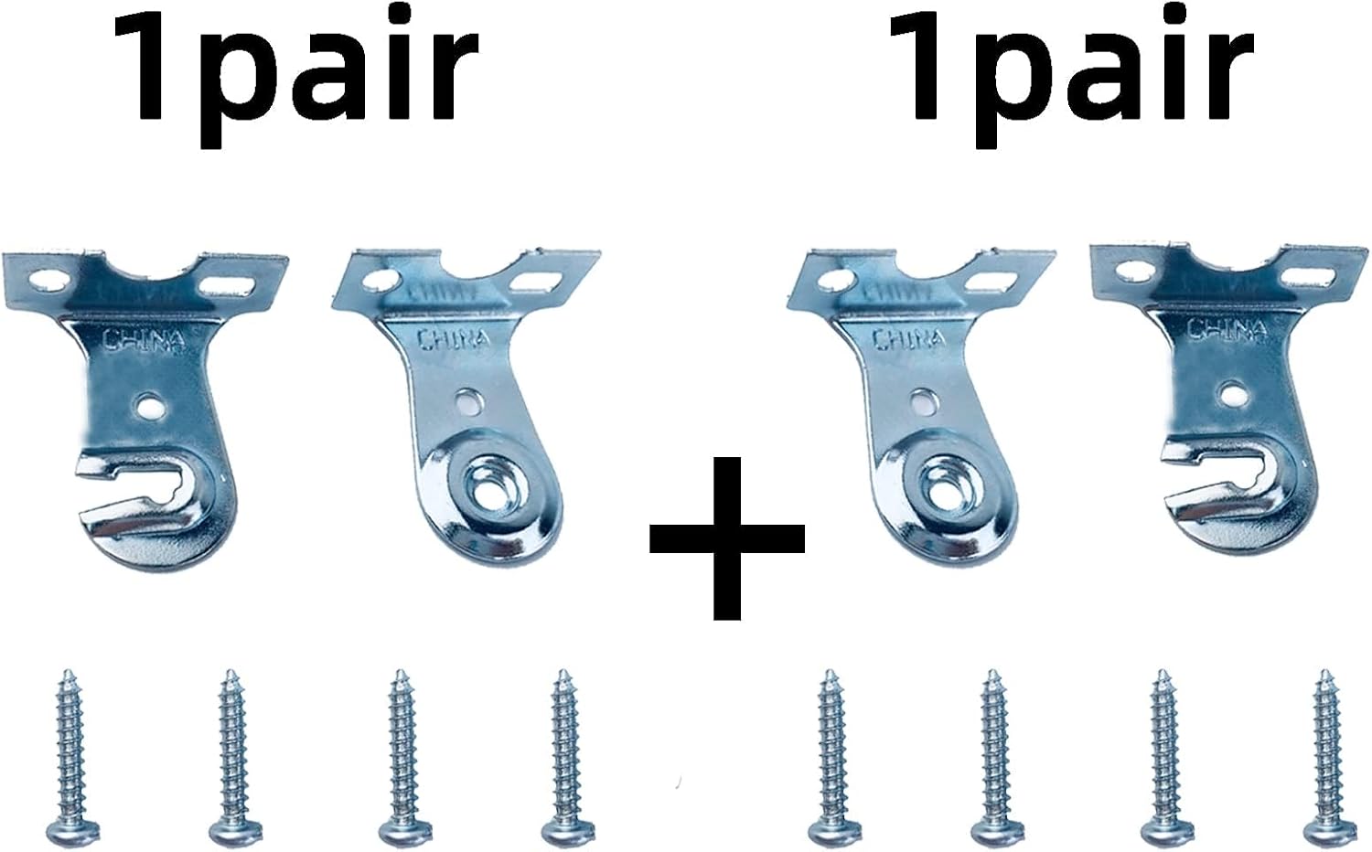 6pcs Metal Roller Window Shade Outside Mount Brackets with Screws, Sturdy Roller Shades Holder, Zinc