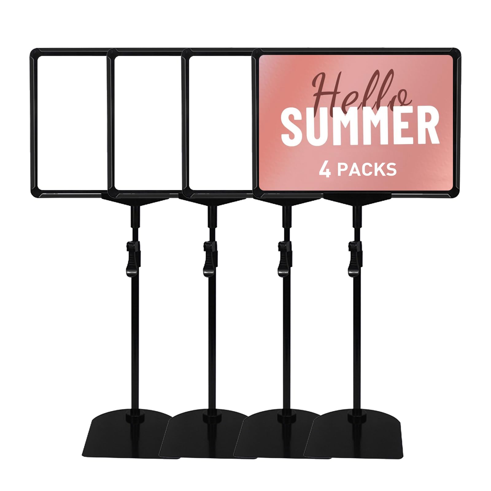 Soporte para letreros de 8.5 x 11 pulgadas, soporte para letreros para exhibición, soportes ajustables para letreros de mesa, soportes para letreros de mesa, apto para uso en interiores