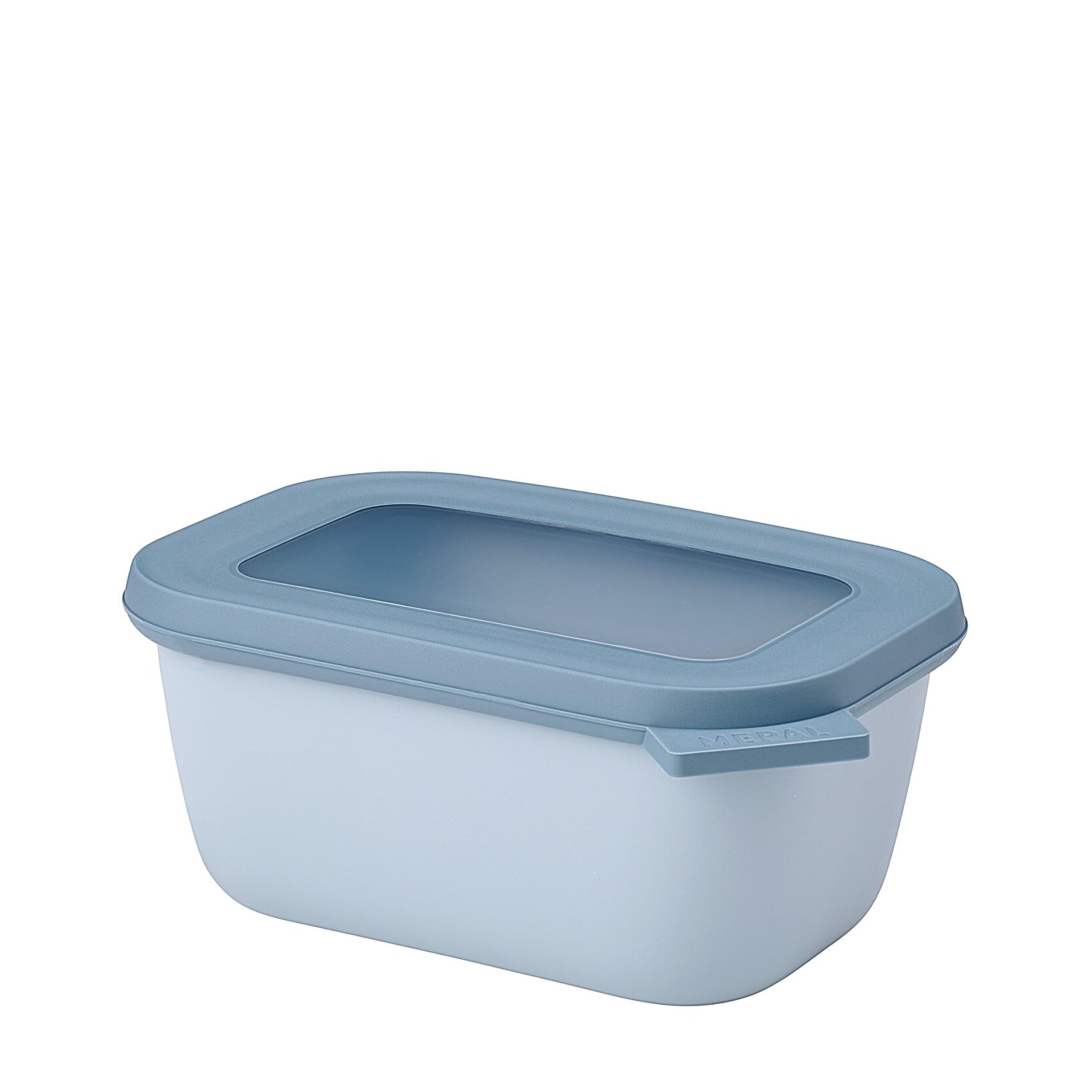 Mepal – Multi Bowl Cirqula Rectangular – Food Storage Container with Lid - Suitable as Airtight Storage Box for the Fridge & Freezer, Microwave Container & Servable Dish – 750 ml – Nordic blue