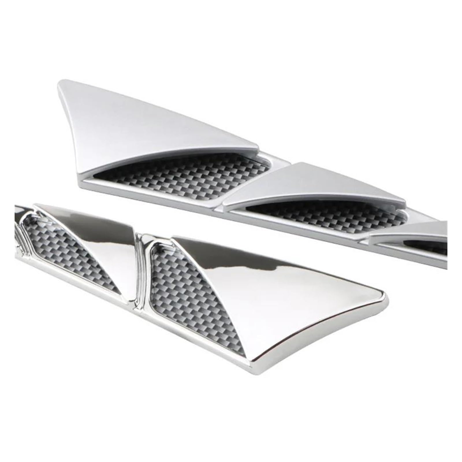 2 Pièces Prise D'Air Décorative Voiture - Grille Entrée Air Capot Noir/Carbone