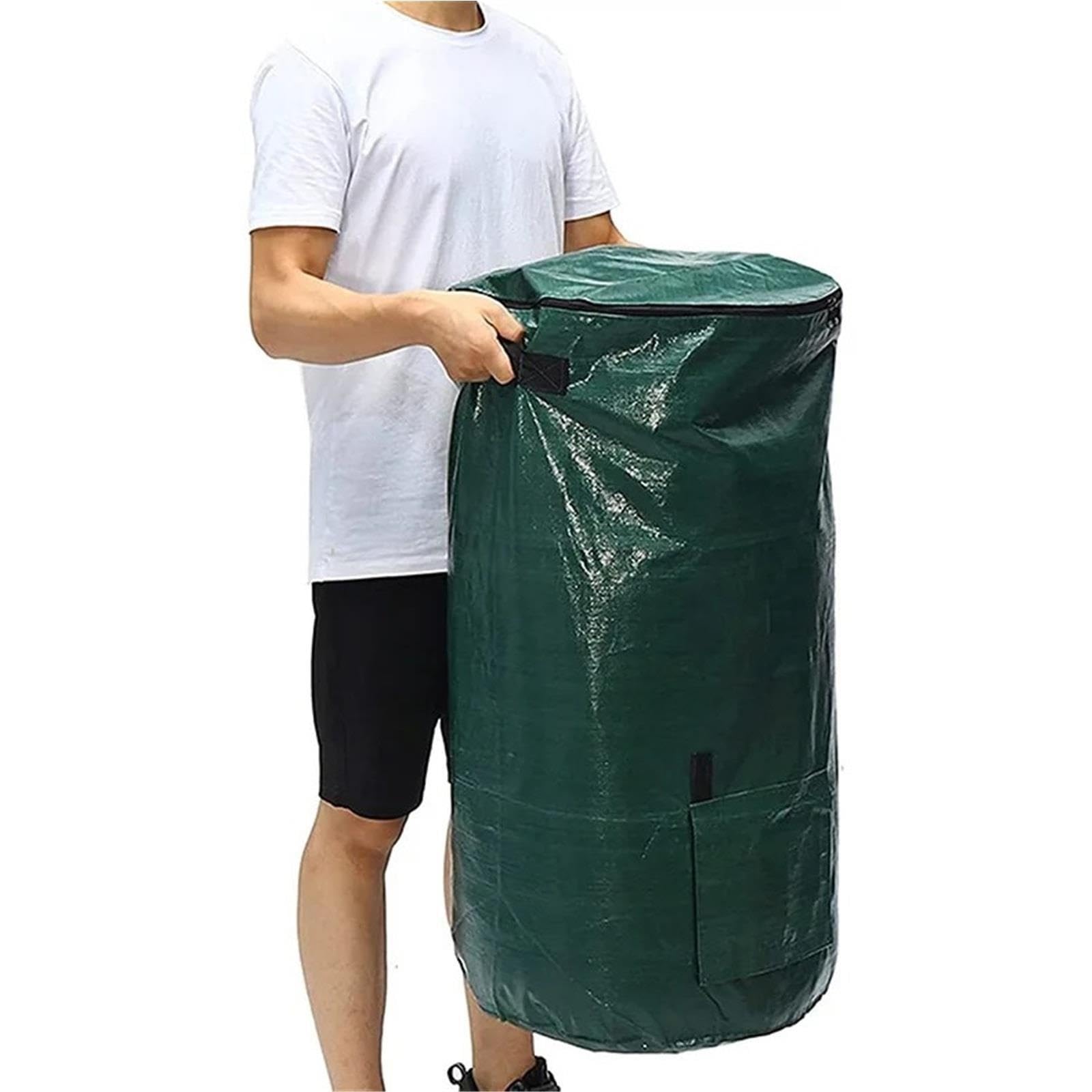 Bolsa para Residuos de Jardín Bolsa de basura reutilizable 34 galones | Con asa de cremallera(34Gallons)