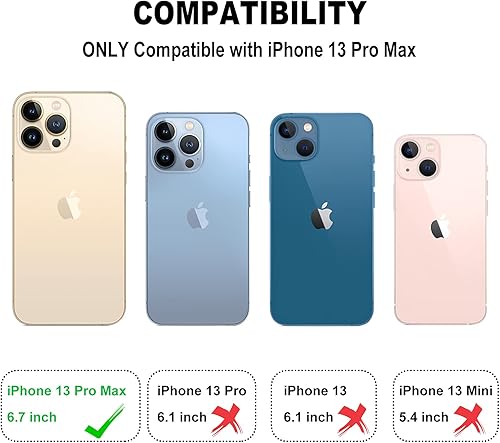 Miniatura 2 de Funda tipo cartera para iPhone 13 Pro Max, funda de piel sintética suave premium con función atril y función atril para iPhone 13 Pro Max de 6.7