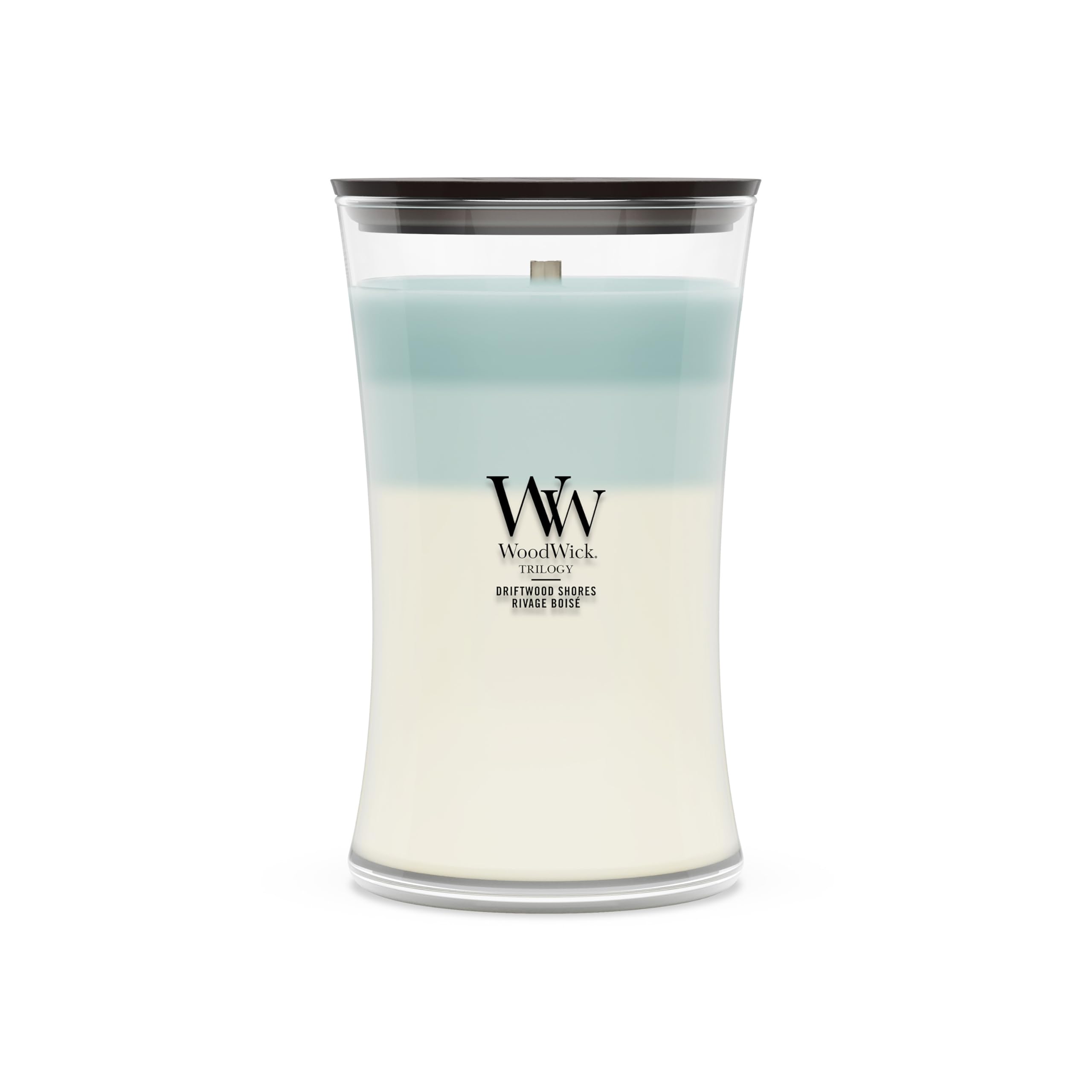 Bougie parfumée WoodWick Rivage boisé pour créer un cocon relaxant